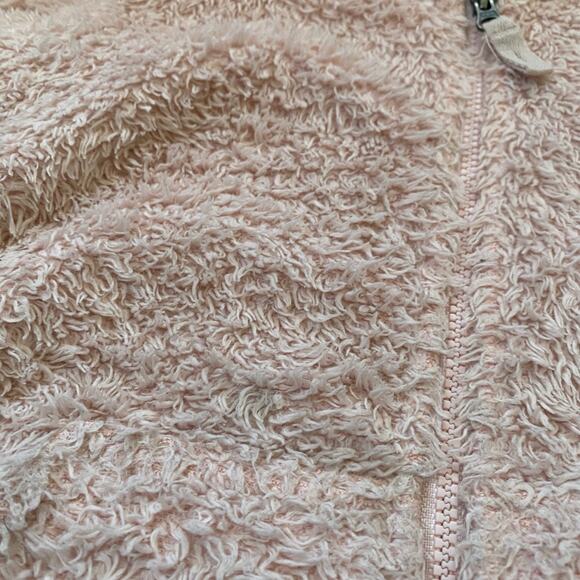 🌿Patagonia Girls Fuzzy Pink Full Zip Hooded Ears Pockets Sweater 4T - Picture 5 of 8